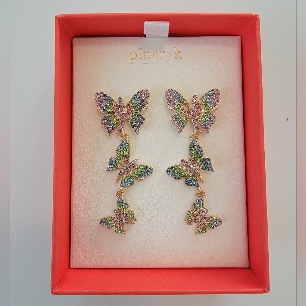 Piper K Butterfly Dangling Earrings